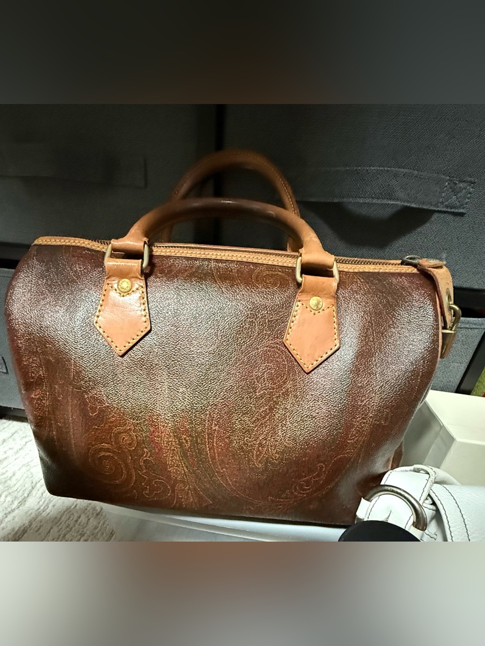 VGC Auth Etro Boston Style Bag!